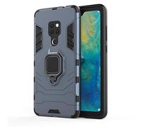 Huawei Mate 20 Funda, MHHQ 2in1 Armadura Combinación A Prueba de Choques Escudo Cáscara Dura PC + TPU con Soporte Magnetic Car Mount Case Cover para Huawei Mate 20 -Black Plus Gray