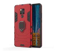 Huawei Mate 20 X Funda, MHHQ 2in1 Armadura Combinación A Prueba de Choques Escudo Cáscara Dura PC + TPU con Soporte Magnetic Car Mount Case Cover para Huawei Mate 20 X -Red