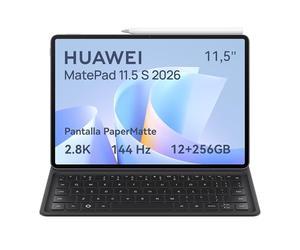 HUAWEI MatePad 11.5 S 2026 Tablet 2.8 K 144Hz Pantalla PaperMatte Ultranítida, 12+256GB, 8800 mAh 40W SuperCharge, WiFi 6+ Bluetooth, Teclado Extraíble Versión Español, M-Pencil Pro, Garantía 42 meses