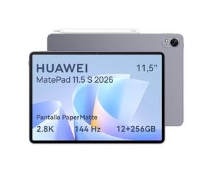 HUAWEI MatePad 11.5 S 2026 Tablet 2.8K 144Hz Pantalla PaperMatte Ultranítida, 12+256GB, 8800 mAh, 40W Supercharge, WiFi 6+, Bluetooth, Notes, GoPaint, con Nuevo M-Pencil Pro, Garantía 42 Meses