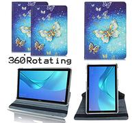 Huawei MediaPad M5 10.8M5 Pro 10.8 Funda, Ultra Delgada Ligera Piel Rotación Stand Cover para Huawei MediaPad M5 ProM5 10.8 pulgadas 2018 (no apto para M5 Lite 10.1) multicolor Mariposa dorada.