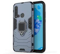 Huawei Nova 5I Funda, MHHQ 2in1 Armadura Combinación A Prueba de Choques Escudo Cáscara Dura PC + TPU con Soporte Magnetic Car Mount Case Cover para Huawei Nova 5I / P20 Lite 2019 -Black Plus Gray