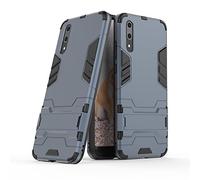 Huawei P20 Funda, MHHQ 2in1 Armadura Combinación A Prueba de Choques Heavy Duty Escudo Cáscara Dura PC + Suave TPU Silicona Rubber Case Cover con soporte para Huawei P20 -Black Plus Gray