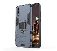 Huawei P20 Funda, MHHQ 2in1 Armadura Combinación A Prueba de Choques Heavy Duty Escudo Cáscara Dura PC + TPU Silicona con Soporte Magnetic Car Mount Case Cover para Huawei P20 -Black Plus Gray