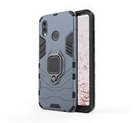 Huawei P20 Lite Funda, MHHQ 2in1 Armadura Combinación A Prueba de Choques Heavy Duty Escudo Cáscara Dura PC + TPU con Soporte Magnetic Car Mount Case Cover para Huawei P20 Lite -Black Plus Gray