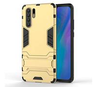 Huawei P30 Pro Funda, CHcase 2in1 Armadura Combinación Heavy Duty Escudo Cáscara Dura PC + Suave TPU Silicona Case Cover con Soporte para Huawei P30 Pro -Gold