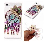 Huawei P8 Lite Funda, CHcase Christmas Series Transparente Silicona TPU de Flexibilidad Carcasa Case Bumper Ultra Delgado Espalda Case Cover para Huawei P8 Lite -Campanula