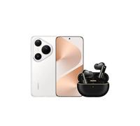 HUAWEI Pura 80 Pro Móvil Blanco + FreeBuds Pro 4 Negro, 12 GB+512 GB, Ultra Chroma con Sensor de 1 Pulgada, Cámara Teleobjetivo Macro con Ultrailuminación, Cancelación de Ruido Mediante IA, 5170 mAh