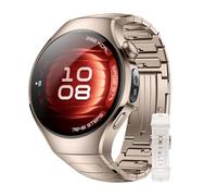 HUAWEI Watch 5 42mm Oro Rosa + Correa de Fluoroelastómero Blanco, Multi-Sensor Revolucionario X-Tap, SpO2 con la Yema del Dedo, Health Glance, ECG, HRV, eSIM, 42 Meses de Garantía, Android & iOS