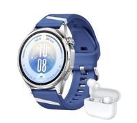 HUAWEI Watch GT 7 46mm Smartwatch Azul+FreeBuds SE 4 Blanco, hasta 21 Días | Reloj Inteligente GPS, Correa EasyCross, 3000Nits, 5ATM, Salud Cardíaca, Modos Esquí, NFC, Android e iOS, Garantía 36+6 Meses