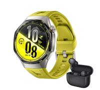 HUAWEI Watch GT 7 Pro 46mm Smartwatch Amarillo+FreeBuds SE 4 Negro, ECG GPS | hasta 21 Días, 3000 Nits, 5 ATM, Monitoreo de Salud Cardíaca, Modos Esquí Ciclismo, NFC, Android iOS, Garantía 36+6 Meses