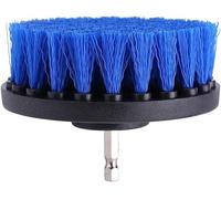HUAWELL Cepillo de limpieza de potencia, cepillo multiusos para taladro, con accesorio largo extendido para baño y cocina, lechada, bañera, ducha, azulejos, esquinas (azul)