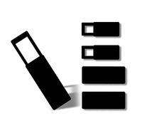 Huaxi Camcover-Thin Webcam Cover Slide Laptop Camera Cover Sticker Blocker para ordenador portátil Apple MacBook iMac iPad, teléfono celular Tablet Echo Show anti espía privacidad (negro)