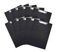 HUAYANG A5 Portapapeles, 10 Piezas Bloc de Notas con Clips de Metal Portapapeles Negro para Notas, Formularios, Documentos y Escuela, Oficina, Menú, Aula, Pintura