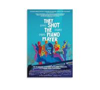 HUAYEEENT Póster artístico de pared con texto en inglés "They Shot The Pian", cubierta de lienzo, póster estético para decoración del hogar para sala de estar, 20 x 30 cm, estilo sin marco
