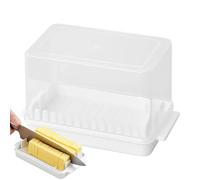 Huayeex Cortador De Mantequilla En Barra, Caja para Cortar Mantequilla con Tapa, Contenedor de Gran Capacidad para Cortar Queso, Herramienta Multifuncional de Cocina