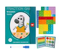 Huayeex Fichas Magnéticas De Fracciones - Libro Magnético Educativo Puzzle De Fracciones,Herramienta Educativa para Niños De Primaria