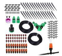 Huayeex Kit de de Goteo - de Riego Ajustable | Rotación 360° 30m Accesorios Automatizados Para Patio Árboles Flores Invernaderos Jardín Riego Directo a Raíces