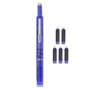 Huayeex Plumas Estilográficas Para Escritura,Estilográfica Retráctil con 5 Cartuchos de Tinta - Punta Fina 0.5 mm para Caligrafía, Tomar Apuntes, Dibujar y Bocetar