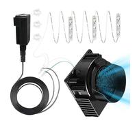 Huayeex Soplador De Aire para Inflables,Recambio de Ventilador con 3 Luces LED - Bomba Portátil para Fiestas En Carnaval, Playa, Casas Hinchables, Camping, Decoraciones De Jardín Y