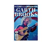 HUAYEQWHELH Garth Brooks - 4 pósteres estéticos para pared, pintura decorativa, lienzo vintage para sala de estar, dormitorio, 50 x 75 cm, estilo sin marco