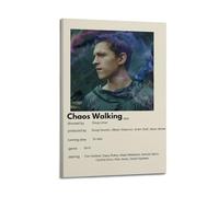 HUAYEQWHELH Póster estético de Chaos Walking para pared, pintura decorativa, lienzo vintage para sala de estar, dormitorio, 50 x 75 cm, estilo marco