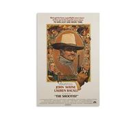 HUAYEQWHELH Póster estético de John Wayne The Shootist para pared, pintura decorativa, lienzo vintage para sala de estar, dormitorio, 20 x 30 cm, estilo sin marco