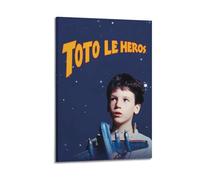 HUAYEQWHELH Toto The Hero - Póster estético de la película para pared, pintura decorativa, lienzo vintage para sala de estar, dormitorio, 20 x 30 cm, estilo marco