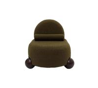 HUAYUSEDF Green American Retro Living Room Cómodo Puf Silla Dormitorio Salón Casual Balcón Sofá Asiento Creativo