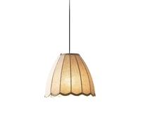 HUAYUSEDF Lámpara colgante moderna de lino festoneado, lámpara tela for dormitorio, techo minimalista crema, decoración nórdica japonesa, luz cúpula 11 pulgadas for iluminación