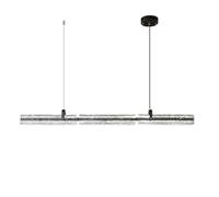 HUAYUSEDF Lámpara colgante moderna de lujo con diseño de tiras de cristal color arena, lámpara colgante de vidrio revestido de cobre, ideal para vestíbulos, dormitorios, casas de campo, cocinas, islas