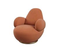 HUAYUSEDF Moderno sillón minimalista naranja para sala de estar, cómodo puf, dormitorio, salón, sofá, balcón, asiento creativo