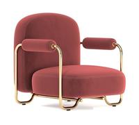 HUAYUSEDF Moderno sillón minimalista rojo para sala de estar, cómodo puf, dormitorio, salón, casual, balcón, sofá creativo