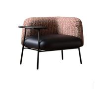 HUAYUSEDF Sillón de lujo ligero rojo con detalles negros, cómodo para sala de estar, dormitorio, salón, sofá, balcón, asiento creativo