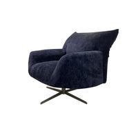 HUAYUSEDF Sillón moderno minimalista azul para sala de estar, cómodo puf, dormitorio, salón, sofá, balcón, asiento creativo