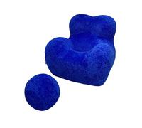 HUAYUSEDF Sillón moderno minimalista azul para sala de estar, puf de tela, dormitorio, salón, balcón, sofá de ocio creativo