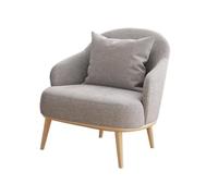 HUAYUSEDF Sillón moderno minimalista gris para sala de estar, cómodo puf, dormitorio, salón, sofá, balcón, asiento creativo