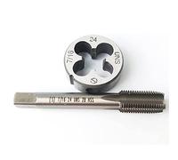 HUAZHICHUN 1PC 7/16-24 UNS Tap + 1PC 7/16-24 UNS Die, HSS Tap and Die Set Right Tap