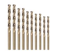 HUAZIZ 10piezas Cobalt Drill Bit Set, M35 brocas de acero inoxidable cobalto juego de brocas, M35 High Speed Steel Twist Drill Bits for Stainless Steel, Hard Metal, Cast Iron, Plastic and Wood