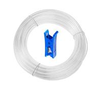 HUAZIZ 12 metros 39.3ft Pneumatic Manguera Aire Poliuretano, Transparent Aire de PU Tubo Manguera, 8 mm(Diámetro Exterior) x 5 mm(Diámetro Interior), 1x Kit de Corte