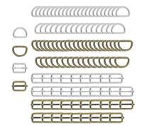 HUAZIZ 120 Piezas Anillas Mochila Ajustan, 25 mm Deslizante Metal, Hebilla, Anillas Rectangulares para Hacer Bolso de Mano, Mochila, Bolsa de Equipaje