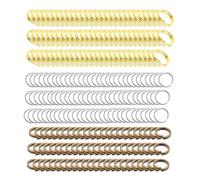 HUAZIZ 1200 piezas de llaveros de 10 mm con doble bucle, conectores para joyería, pulseras, anillos metálicos pequeños, pendientes y manualidades
