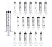 HUAZIZ 20 Piezas Jeringas, 10ml Esteril Jeringa de Plastico (Sin Aguja) con Tapa, Jeringa Desechable, para Laboratorios, Alimentación Animal, Medición de Líquidos, Riego