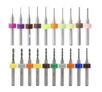 HUAZIZ 20 Piezas PCB Drill Bits Set Mini Brocas Carburo de 0,1 mm a 2,0 mm de Micro Grabado Herramientas para Grabado de Joyería CNC Carpintería (1 Unids Cada Uno)