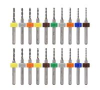 HUAZIZ 20 Piezas PCB Drill Bits Set, Mini Brocas Carburo de 1,1 mm a 2,0 mm de Micro Grabado Herramientas para Grabado de Joyería CNC Carpintería (2 Unids Cada Uno)