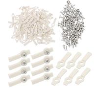 HUAZIZ 200pcs Blanco Clips LED Soporte de Montaje para Clip de Montaje Tira LED, con 200 Tornillos, Fijación de Tira Silicona (10 mm)