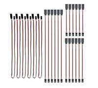 HUAZIZ 24 Piezas Cable Alargador RC Servo 10cm/15cm/30cm/50cm, JR Receptor Enchufes Conectores Mujer a Hombre