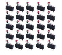 HUAZIZ 25 Piezas Interruptor Final de Carrera Momentáneo Micro Rodillo Bisagra Larga de Acción Rápida AC 125V 250V 5A SPDT