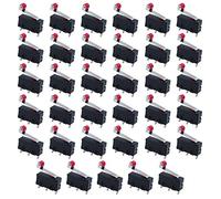 HUAZIZ 35 Piezas Micro Interruptor Final de Carrera Momentáneo Interruptor de Límite Micro Rodillo Bisagra Larga Momentáneo de Acción Rápida AC 125V 250V 5A SPDT Micro Acción Rápida Interruptor