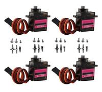 HUAZIZ 4 pcs Micro Servo 9G Servo, Motor Metal Engranado Micro Servo Motor 9G Robot Inteligente Coche Helicóptero Avión Barco